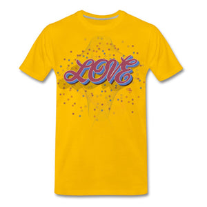 Love - One - T-shirt Design by JB Rae Men's Premium T-Shirt | Spreadshirt 812 Showfor Inc. sun yellow S 