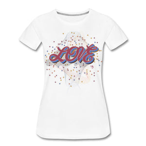 Love - One - T-shirt Design by JB Rae Women’s Premium T-Shirt | Spreadshirt 813 Showfor Inc. white S 