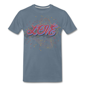 Love - One - T-shirt Design by JB Rae Men's Premium T-Shirt | Spreadshirt 812 Showfor Inc. steel blue S 