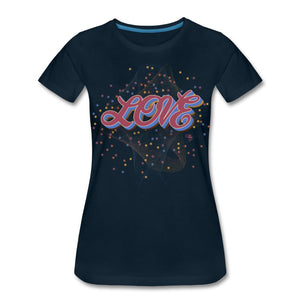 Love - One - T-shirt Design by JB Rae Women’s Premium T-Shirt | Spreadshirt 813 Showfor Inc. deep navy S 