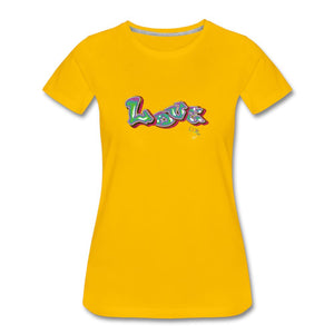 Love - Three - T-shirt Design by JB Rae Women’s Premium T-Shirt | Spreadshirt 813 Showfor Inc. sun yellow S 