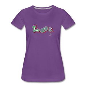 Love - Three - T-shirt Design by JB Rae Women’s Premium T-Shirt | Spreadshirt 813 Showfor Inc. purple S 