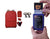 The Showfor Dark Blue Winners Bank with Red Leather Case bundle, perfect for gaming.
