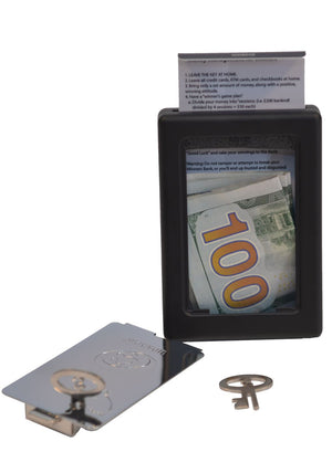 Showfor Winners Bank, Black, Pocket-sized bank perfect for Blackjack Players, Slot Players, and all gambling and betting.