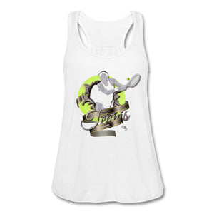 Tennis - Awesome - T-shirt Design by JB Rae Women's Flowy Tank Top by Bella Showfor Inc. white XS 