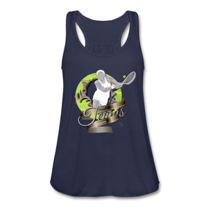 Tennis - Awesome - T-shirt Design by JB Rae Women's Flowy Tank Top by Bella Showfor Inc. navy XS 