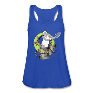 Tennis - Awesome - T-shirt Design by JB Rae Women's Flowy Tank Top by Bella Showfor Inc. royal blue XS 
