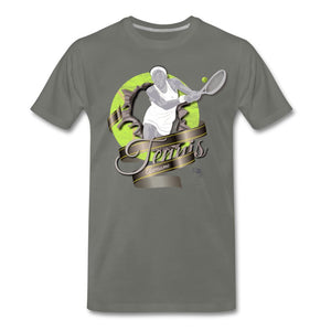 Tennis - Awesome - T-shirt Design by JB Rae Men's Premium T-Shirt Showfor Inc. asphalt gray S 