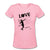 Tennis - Love - T-shirt Design by JB Rae Women's V-Neck T-Shirt Showfor Inc. pink S 
