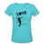 Tennis - Love - T-shirt Design by JB Rae Women's V-Neck T-Shirt Showfor Inc. aqua S 