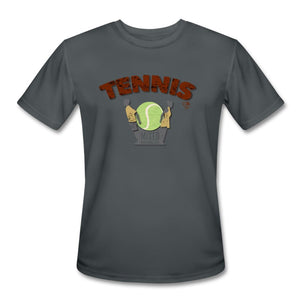 Tennis - Mixed Doubles - T-shirt Design by JB Rae Men’s Moisture Wicking Performance T-Shirt | Sport-Tek ST350 Showfor Inc. charcoal S 