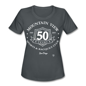 TENNIS - MVSRC ONE - T-shirt Design by JB Rae Women's Moisture Wicking Performance T-Shirt Showfor Inc. charcoal S 