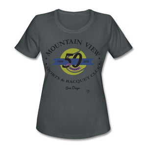TENNIS - MVSRC TWO - T-shirt Design by JB Rae Women's Moisture Wicking Performance T-Shirt Showfor Inc. charcoal S 