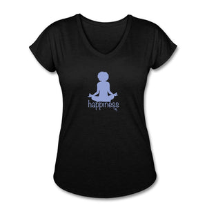 WORKOUT 3 Women's Tri-Blend V-Neck T-Shirt | TSC 6750VL Showfor Inc. black S 