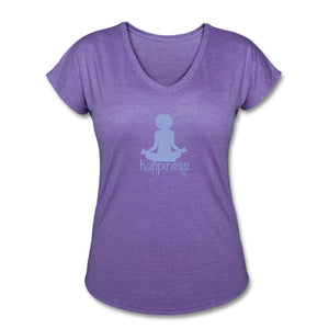 WORKOUT 3 Women's Tri-Blend V-Neck T-Shirt | TSC 6750VL Showfor Inc. purple heather S 